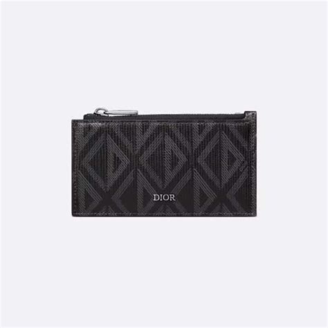 dior canvas card holder|zipped card holder.